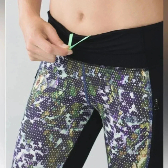 Lululemon Inspire Tights II Full-On Luxtreme (mesh) Floral Sport Sz 8 - Picture 6 of 10